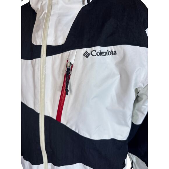 Columbia Women's Parallel Grid Hooded Ski Jacket in Black & White Size Medium - Picture 2 of 9